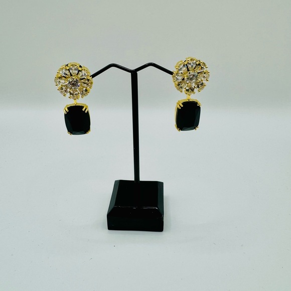 Stud Style CZ Earrings - Picture 2 of 3